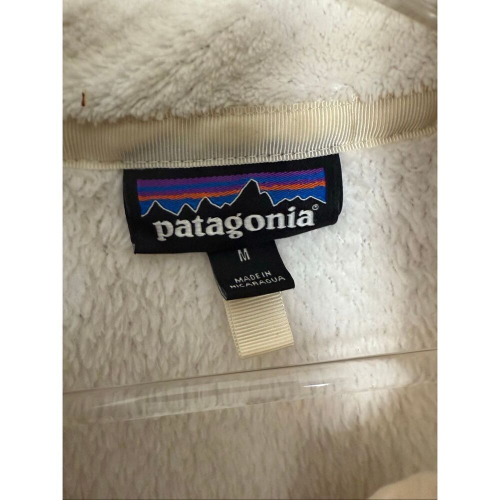 Patagonia Re-Tool Snap-T Pullover Fleece Women’s Medium Ivory Winter Athleisure - Picture 2 of 5
